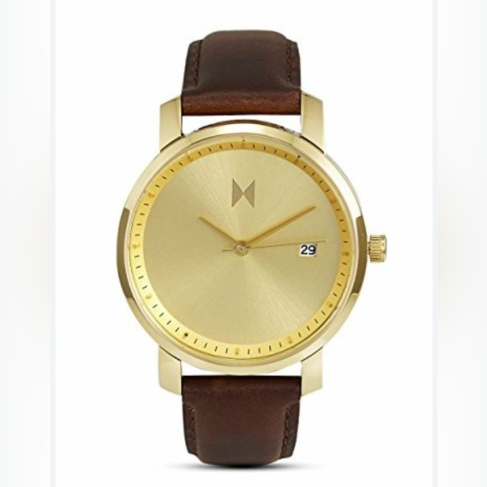 MVMT Genuine Leather Watch, brown
